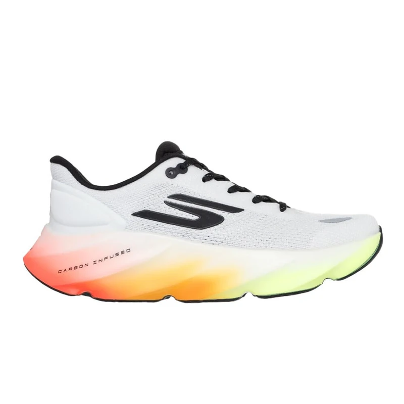 Skechers Men's Aero Burst Sneaker, White/Black/Multi, 13