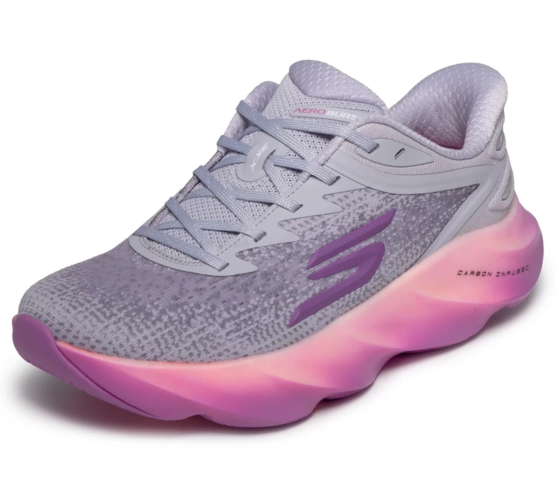 Skechers Women's Aero Burst Slip Ins Running Trainer, Lavender/Pink, 8 UK