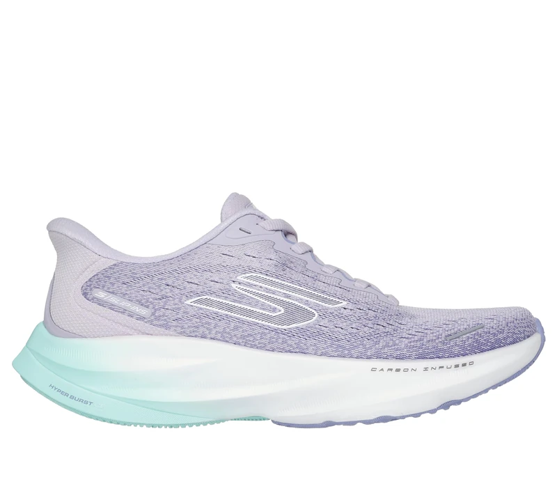 Skechers Women's Aero Spark Slip Ins Running Trainer - Purple/Aqua