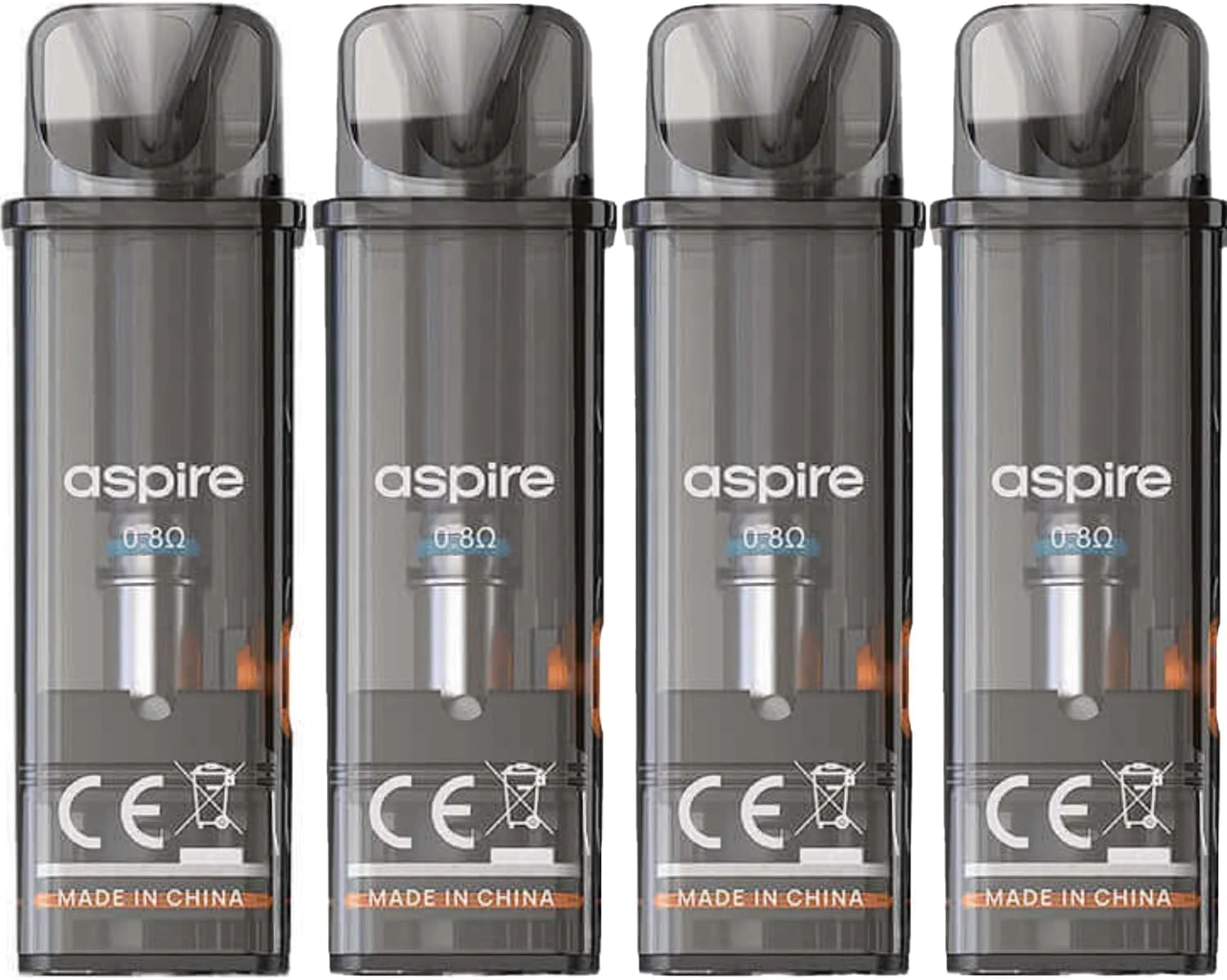 GOTEK X 0.8 OHM Replacement PODS for Aspire GOTEK X KITS - 4.5 Large - Pack of 4 - NO Nicotine