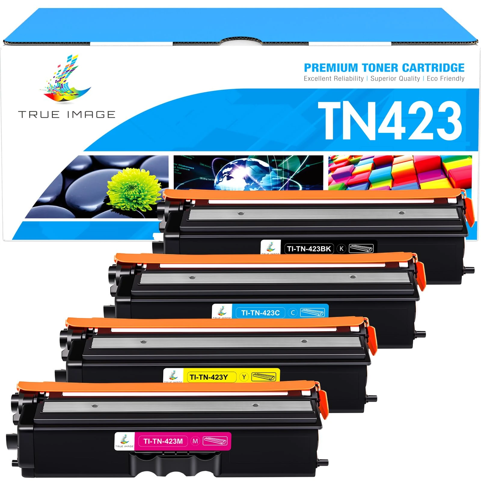 TN423 MFC-L8690CDW Toner Compatible for Brother TN-423 TN-421 TN 423 TN423BK HL-L8260CDW DCP-L8410CDW HL-L8360CDW MFC-L8900CDW 8690CDW 8260CDW 8900CDW Black Cyan Yellow Magenta 4-Pack