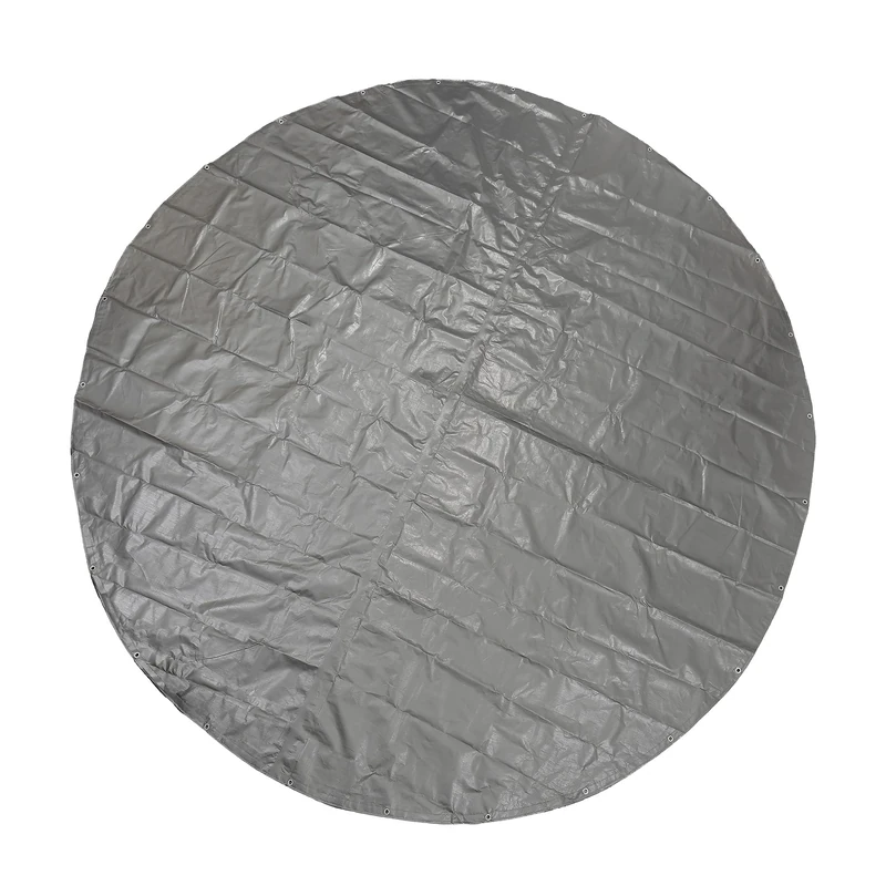 GUARD SHIELD Round Tarp Waterproof Heavy Duty Silver/Black 18 Feet Cover Outdoor Inflatable Pool Ground Cloth Tarps for Under Pool