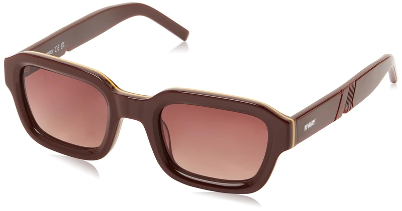 KWAY Unisex Sunglasses Shiny Bordeaux Red Regular Kw0002 - Image 1