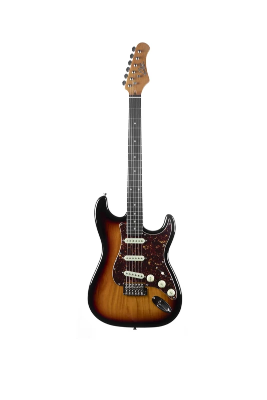 EKO GUITARS ST‑400 Electric Guitar, Pawlonia Body, Maple Handle, Laurel Fingerboard, 3 Single‑Coil Pickups, Vintage Tremolo Bridge, 22 Frets, Sunburst Colour