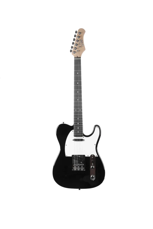 EKO GUITARS TL‑300 Electric Guitar, Poplar Body, Maple Neck, Laurel Fingerboard, 2 Single‑Coil Pickups, Tele Bridge, 22 Frets, Black