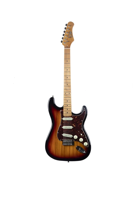 EKO GUITARS ST‑401 Electric Guitar, Pawlonia Body, Maple Handle, Maple Fingerboard, 3 Single‑Coil Pickups, Vintage Bridge, 22 Frets, Sunburst Colour