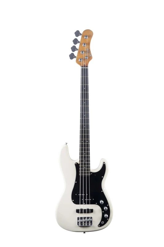 EKO Guitars PJ‑400 Electric Bass, Pawlonia Body, Maple Handle, Laurel Keyboard, JB + PJ Pickup, Vintage Bridge, 21 Keys, Vintage White