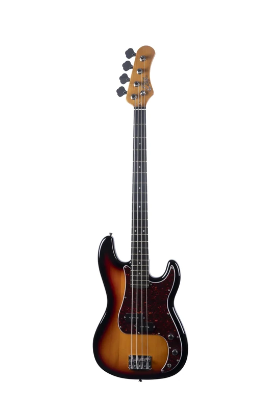 EKO GUITARS PB‑300 Electric Bass, Poplar Body, Maple Handle, Laurel Keyboard, 2 Split‑Coil Pickups, Vintage Bridge, 21 Frets, Sunburst Colour