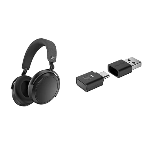 Sennheiser headphone bundle MOMENTUM 4 Wireless Headphones, Black BTD 700 Dongle