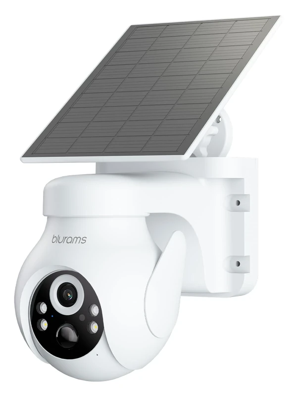 blurams Outdoor Camera Wireless w/Solar Panel, 360° PTZ Security Cameras Wireless Outdoor with Human Auto Tracking, 2K IR/Color Night Vision, IP65 Weatherproof, Battery Powered, 2.4GHz Only