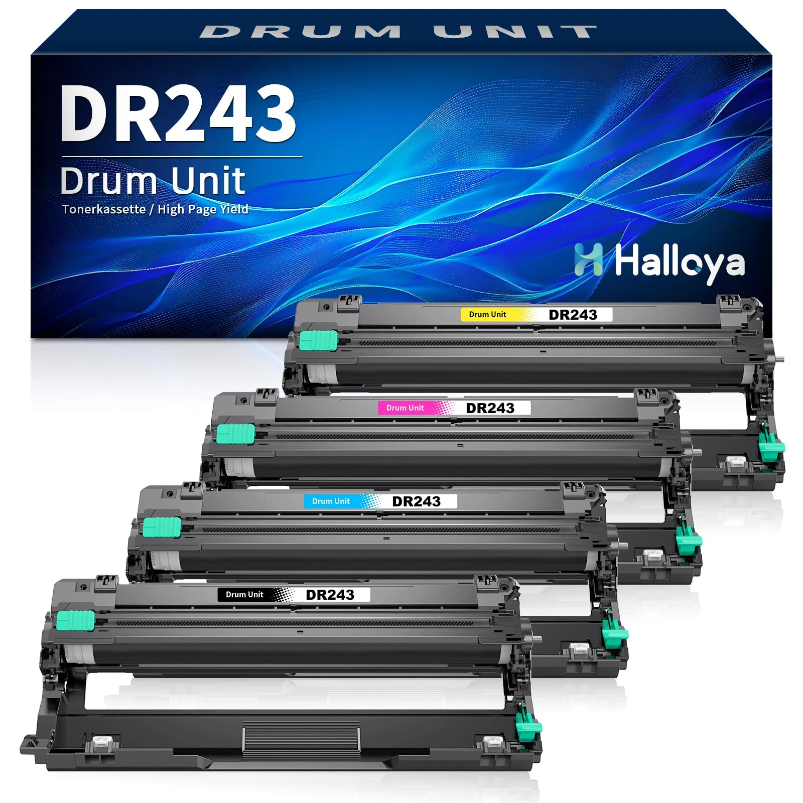 Halloya DR-243CL Drum Compatible for Brother DR243CL Compatible for Brother DCP-L3550CDW MFC-L3770CDW MFC-L3750CDW HL-L3230CDW 4Pack