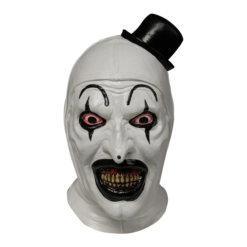 Chaks - Terrifier Art the Clown Mask, Halloween Costume Accessory, Latex Full Head Horror Mask for Carnival Cosplay