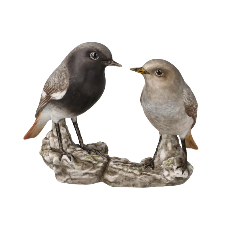 Goebel Bird of the Year 2025 House Redstart Couple Atelier Figurine - Image 1