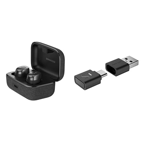 Sennheiser headphone bundle MOMENTUM True Wireless 4, Black Graphite BTD 700 Dongle
