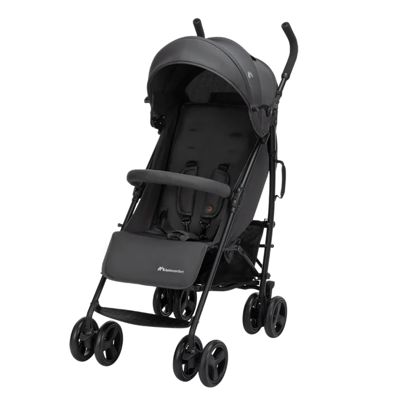 Bebeconfort Dusk, Baby Pushchair, 0-4y (0 – 22 kg), from Birth Travel Pushchair, Lightweight (7.9 kg) Compact Stroller, Soft Padded Fabrics, Compact Folding, Shopping Basket, Mineral Graphite