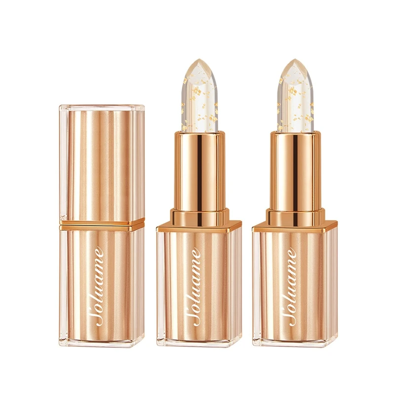 Colour Changing Lipstick, Tinted Lip Balm, Lip Stain Long Lasting, Lipstick Sets for Women, Suitable for All Skin Tones, Create a Charming Look, Versatile Colors, Moisturizing Lips, Gold leaf 3.5g * 2