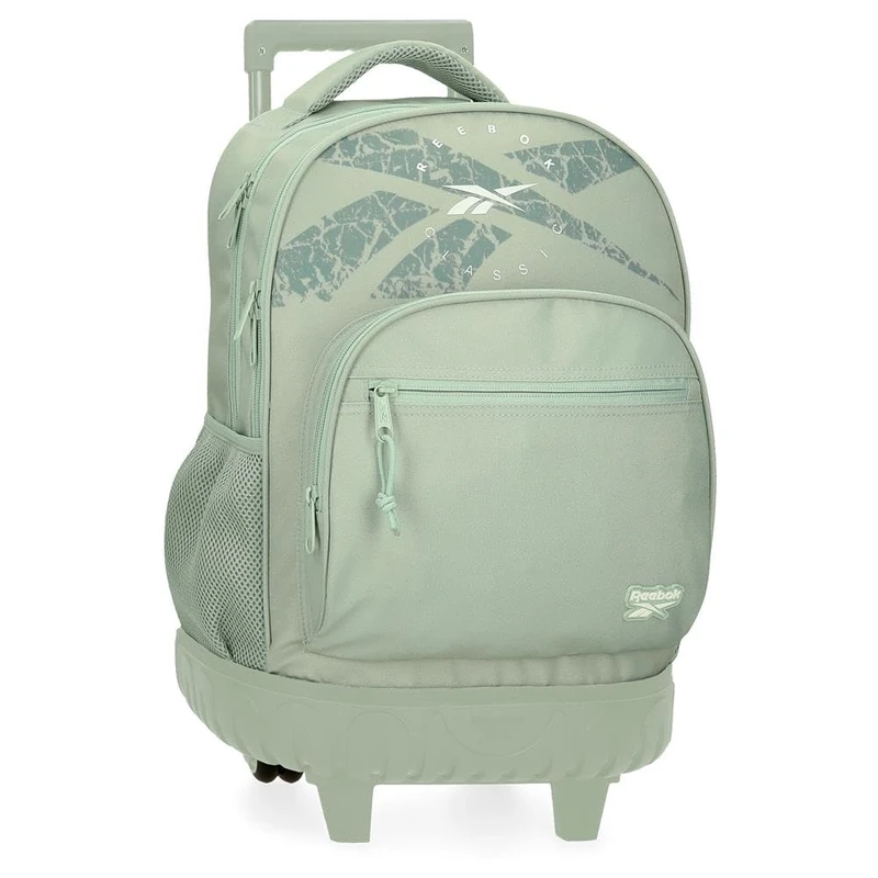 Reebok Trace Backpack, Compact, 2 Wheels, Green, 32 x 43 x 21 cm, 28.9 L, Polyester by Joumma Bags - Image 1