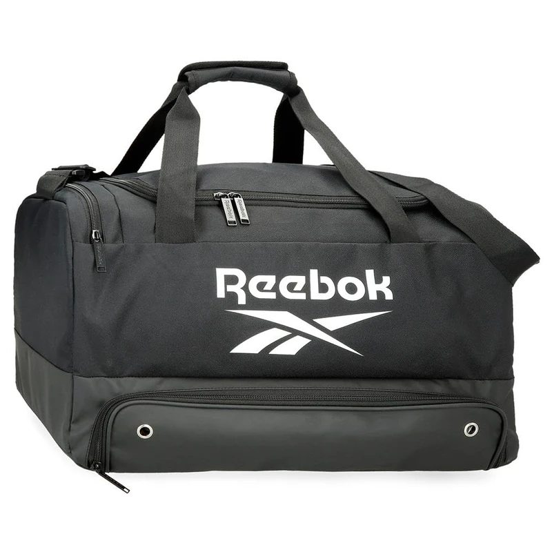 Reebok Ashland Black Travel Bag, 49 x 29 x 31 cm, Polyester, 44.05 L, by Joumma Bags