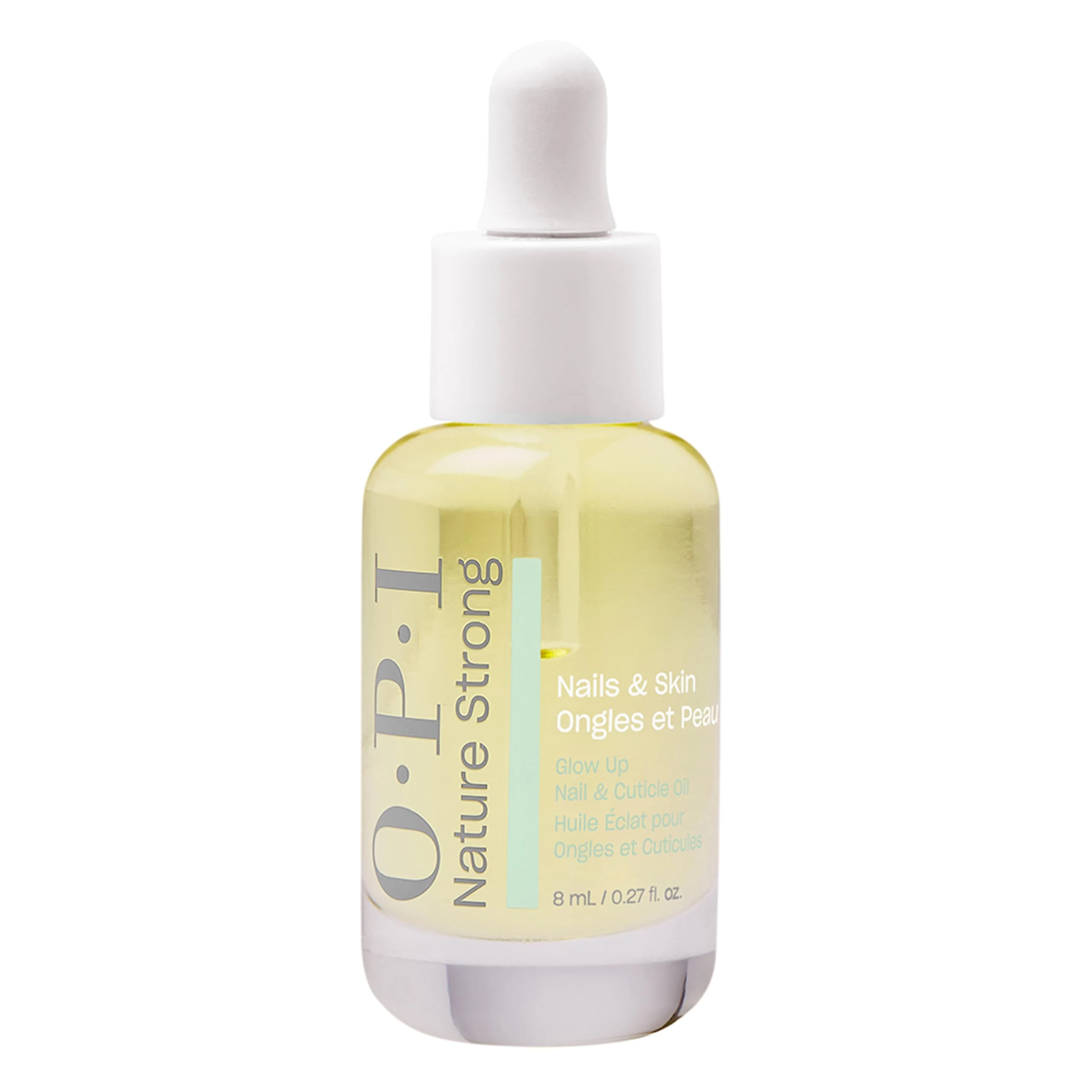OPI Nature Strong Skincare Glow Up Nail & Cuticle Oil - Natural Origin Formula Cuticle Treatment with Vitamin E | Nail Oil for Damaged Nails, 8ml