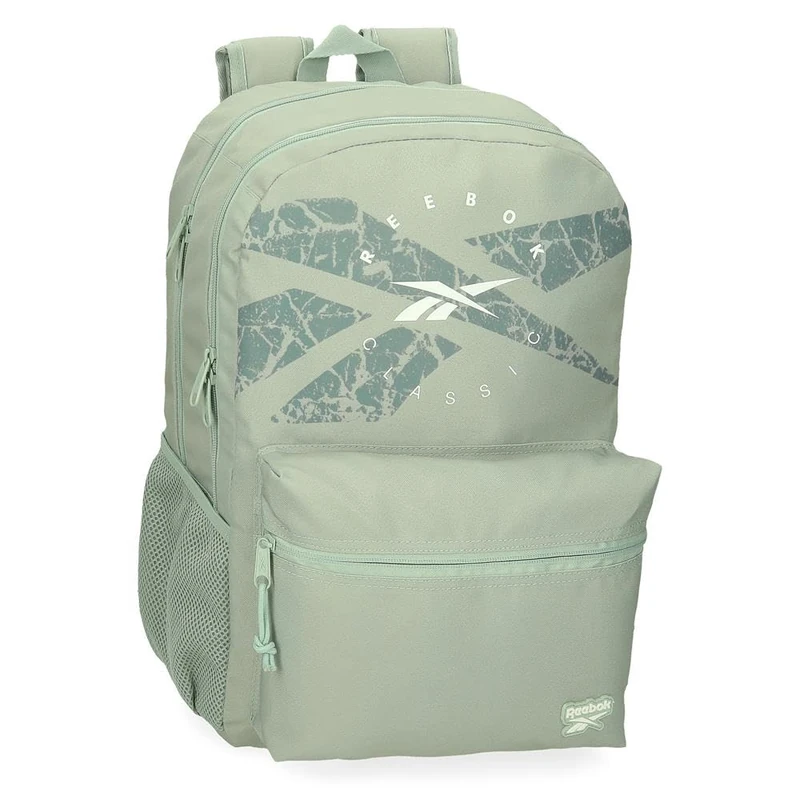 Reebok Trace Backpack for 15.6-Inch Laptop, Dual Compartment, Adaptable to Trolley, Green, 31 x 44 x 15 cm, 20.46 L, Polyester by Joumma Bags