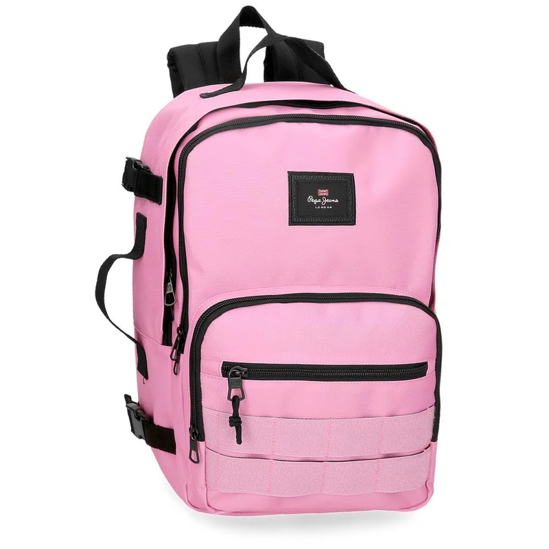 Pepe Jeans Aris Colorful Cabin Backpack for 15.6" Laptop Pink 25 x 40 x 20 cm Polyester by Joumma Bags