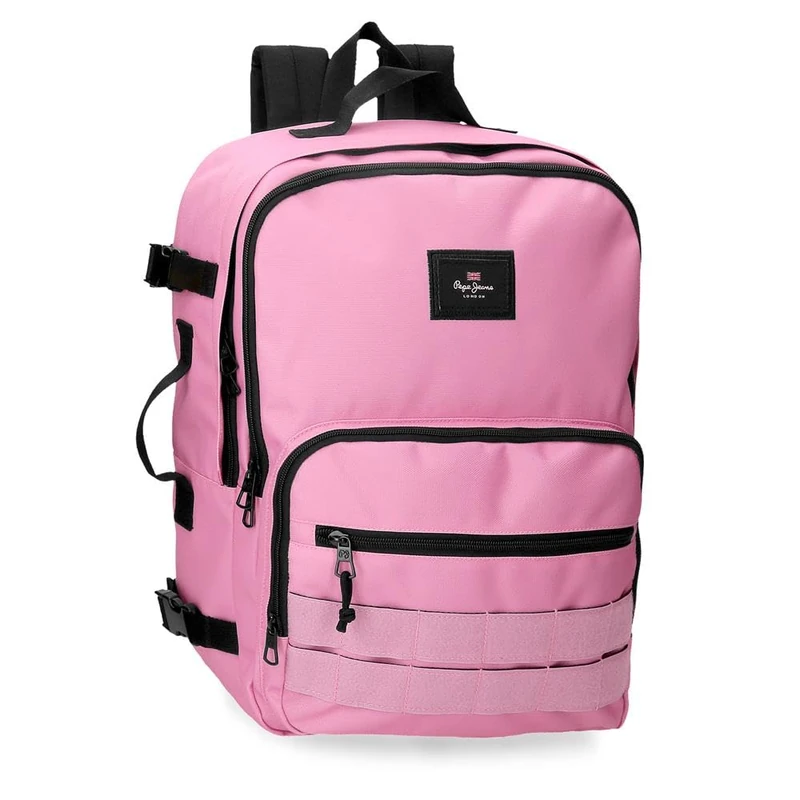 Pepe Jeans Aris Colorful Cabin Backpack for Laptop 15.6" Pink 31x44x20cm Polyester by Joumma Bags