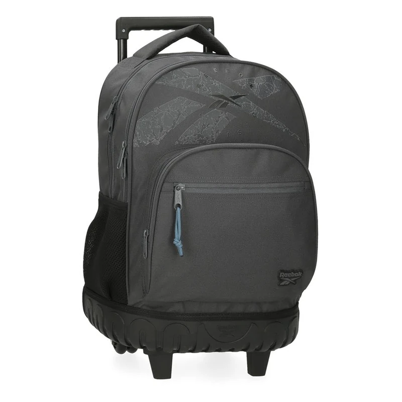 Reebok Stam Backpack, Compact, 2 Wheels, Grey, 32 x 43 x 21 cm, 28.9 L, Polyester by Joumma Bags