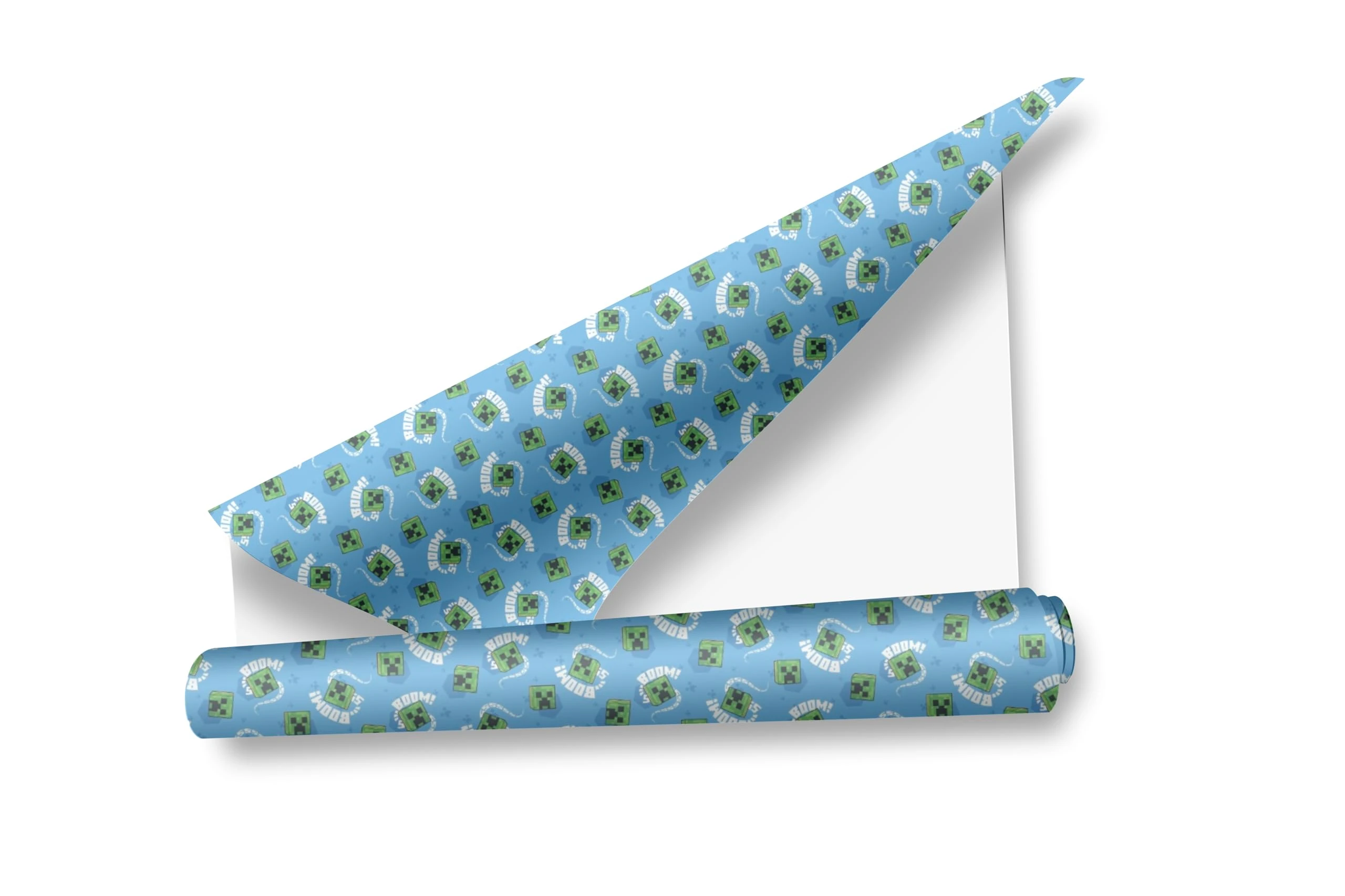 MINECRAFT WRAPPING PAPER 4M ROLL WRAP FOR BIRTHDAYS & ALL OCCASIONS