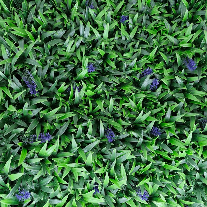 TENAX Divy 100x100 cm Green-Purple Artificial Leaf Panel