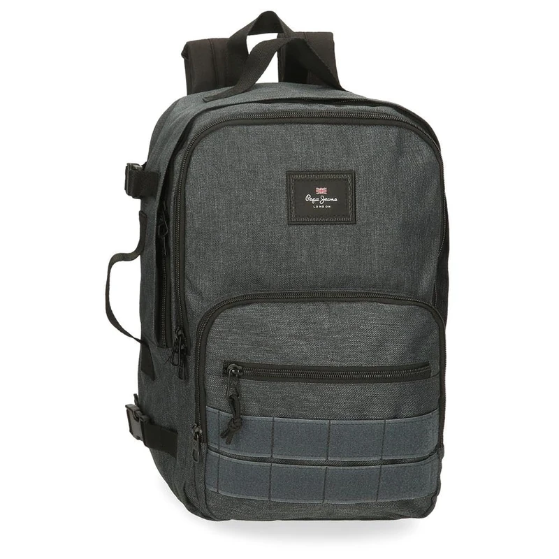 Pepe Jeans Aris Evergreen Cabin Backpack for Laptop 15.6" Denim 25x40x20cm Polyester by Joumma Bags