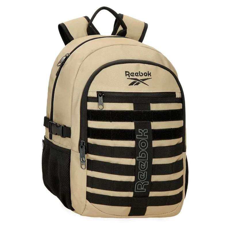 Reebok Cross One Backpack for 15.6-Inch Laptop, Beige, 34 x 45 x 15 cm, 22.95 L, Polyester by Joumma Bags