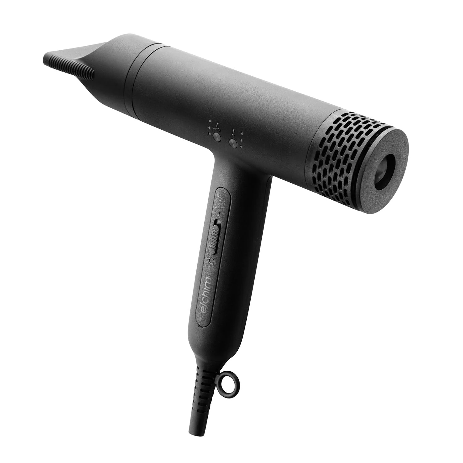 Elchim Anemos Digital Sonic Micro-brushless Black Hair Dryer - Professional Hair Dryer Made in Italy - Lightweight and Silent, Ionic System, 1800W