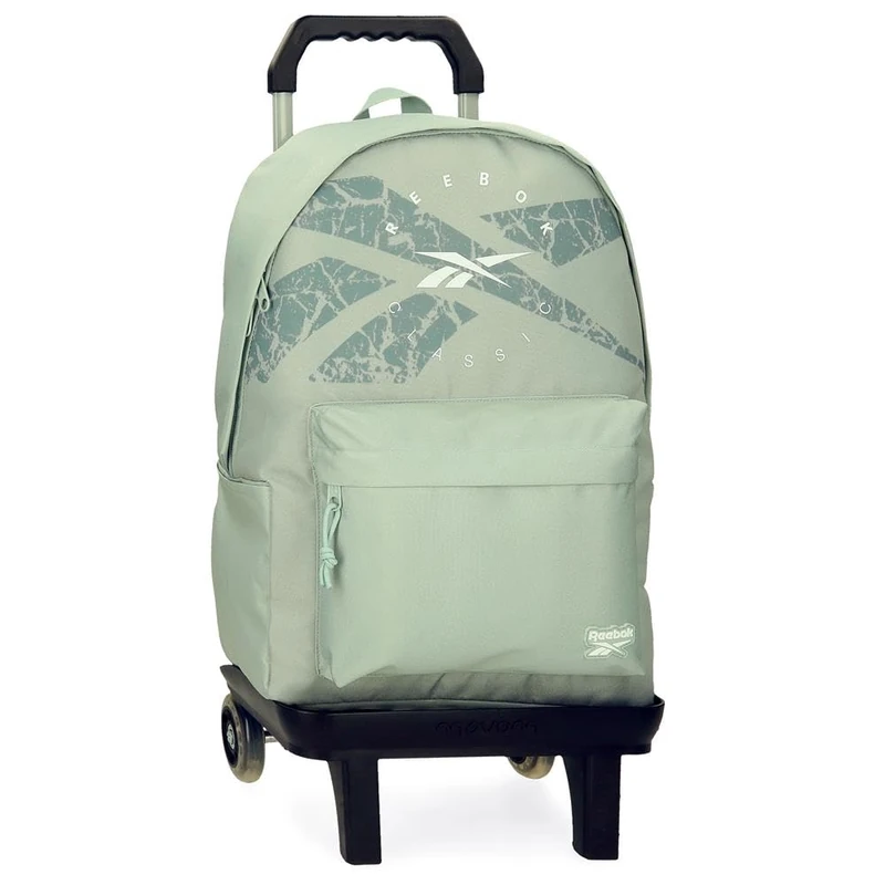 Reebok Trace Trolley Backpack for 15.6-inch Laptop, Green, 31 x 44 x 15 cm, Polyester, 21.26 L, by Joumma Bags