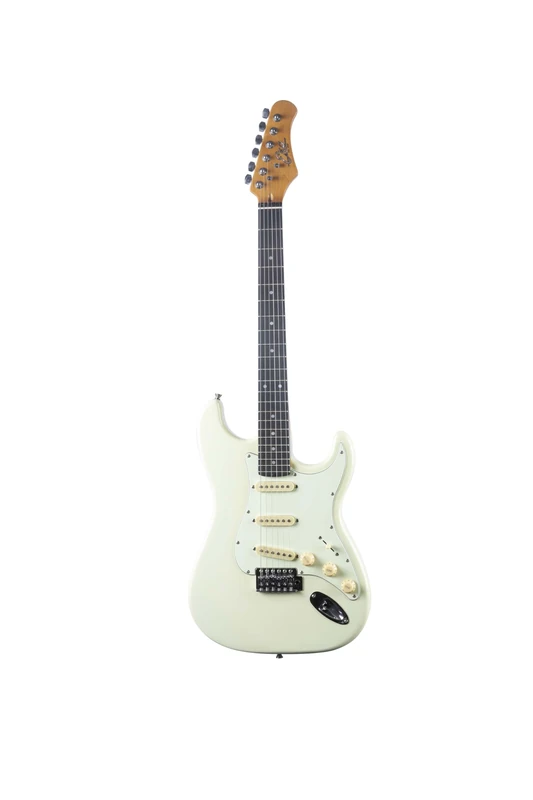 EKO GUITARS ST-300 Electric Guitar, Poplar Body, Maple Handle, WPC Fingerboard 22 Frets, 3 Single-Coil Pickups, Tremolo Bridge, Scale 650 mm, Olympic White