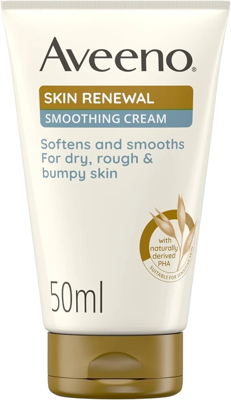 Aveeno Skin Renewal Smoothing Cream (1x 50 ml), Smoothing Cream for Dry, Rough & Bumpy Skin. Fragrance Free with Nourishing Oat & Niacinamide