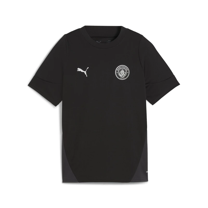 PUMA Manchester City FC Kids' Training Jersey 25/26, Black (Black x Silver), 176