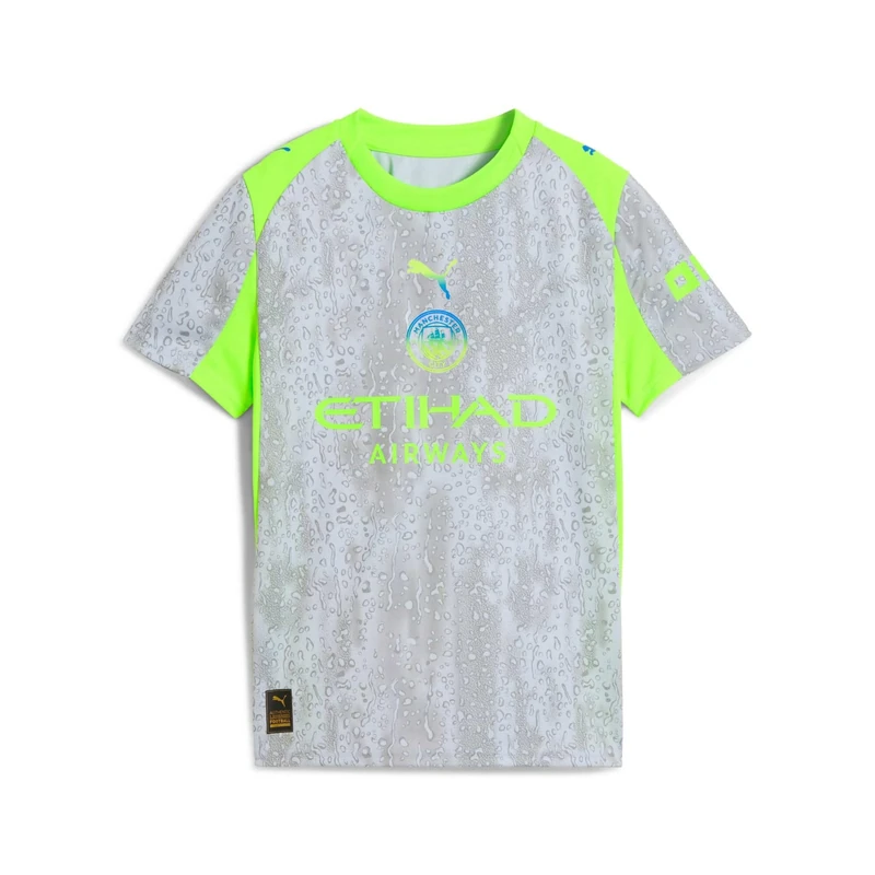 PUMA Manchester City FC Kids' 3rd Jersey 25/26, Blue (Cool Weather x Pro Green), 116