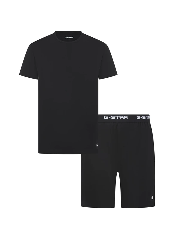 G-STAR Men's Slate T-Shirt & Short Sleep Set Black
