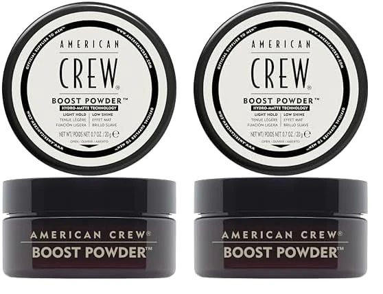 American Crew Volume Boost Hair Powder, Adds Thickness & Lift, Matte Finish, Paraben Free & Water Soluble - 20g (Pack of 2)