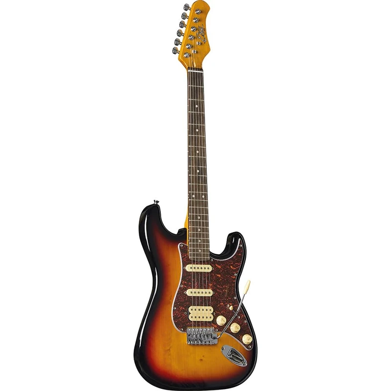 EKO GUITARS ST-350 Electric Guitar, Poplar Body, Maple Handle, Laurel Fingerboard, HSS Pickup, Tremolo Bridge, Vintage Strat Design, Sunburst Colour