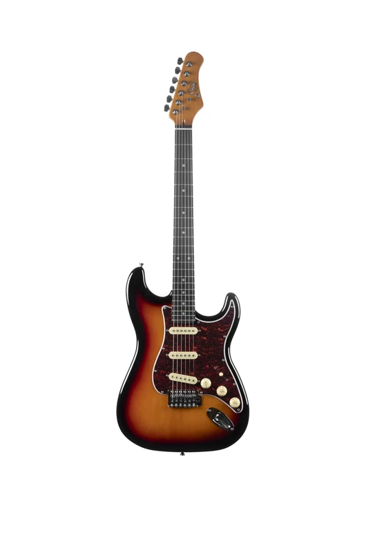 EKO GUITARS ST‑300 Electric Guitar, Poplar Body, Maple Neck, Laurel Fingerboard, 3 Single‑Coil Pickups, Tremolo Bridge, 22 Frets, 650mm Scale, Sunburst Colour