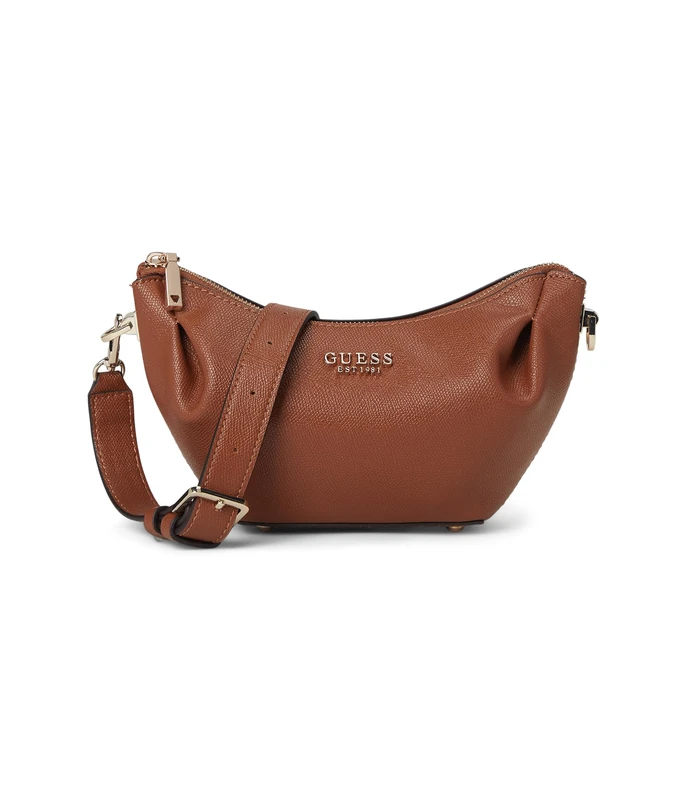 GUESS Amorette Top Zip Shoulder Bag, Cognac, One Size, Amorette Top Zip Shoulder Bag