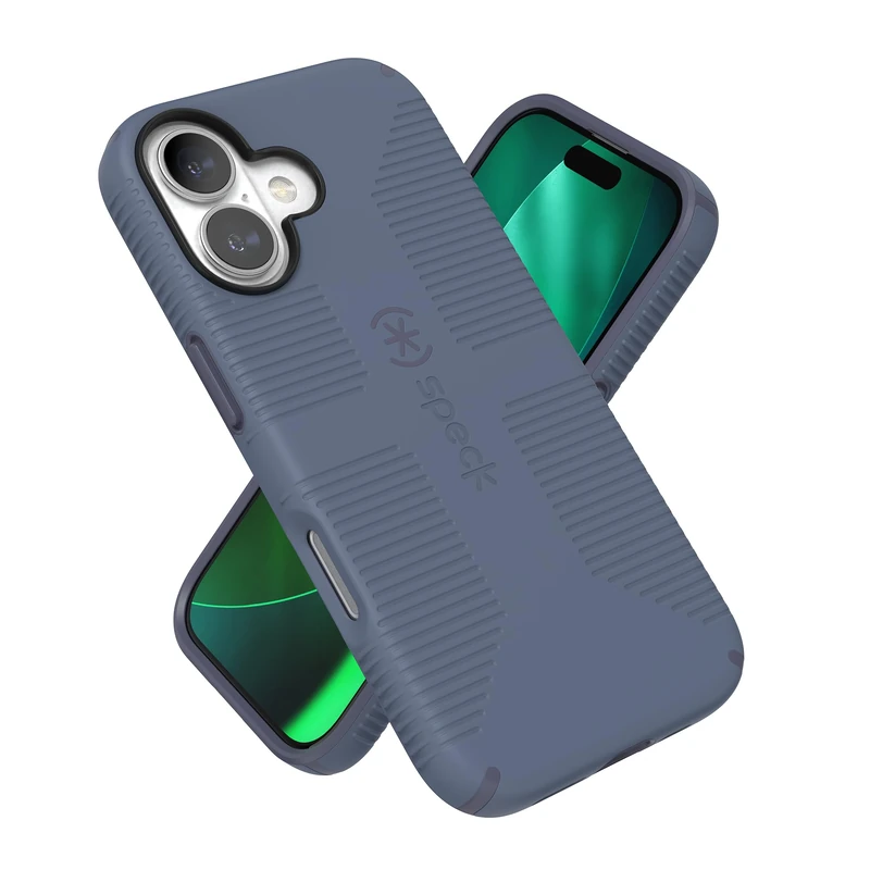Speck CANDYSHELL Grip +MS Case for iPhone 17 - Mystery Blue/Faded Denim | Slim Protective Grip | Drop Protection | MagSafe Compatible - Image 1