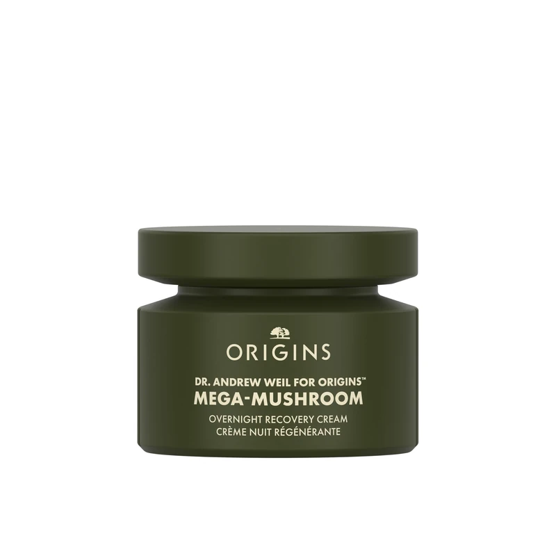 Origins Mega-Mushroom Overnight Recovery Skin Barrier Cream | For Deep Overnight Hydration & Reduced Visible Redness | With Reishi Mushroom, Fermented Chaga Mushroom & Evening Primrose, 50 ml