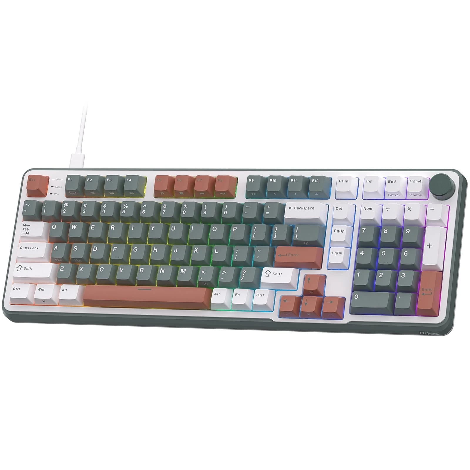 RK ROYAL KLUDGE C98 HE Mechanical Gaming Keyboard, Hall Effect Magnetic Switch, Hot Swappable 95% Wired RGB Keyboard, Rapid Trigger Adjustable Actuation, 8K Polling Rate, Pro Web Driver for Mac &Win