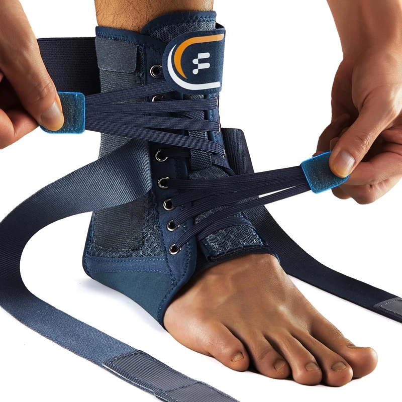 Fitomo Ankle Support Men and Women, Ankle Support for Ligament Damage, Ankle Brace with Removable Stabilizers for Injury Prevention and Recovery, Suitable for Wearing in Shoes, 1 Unit