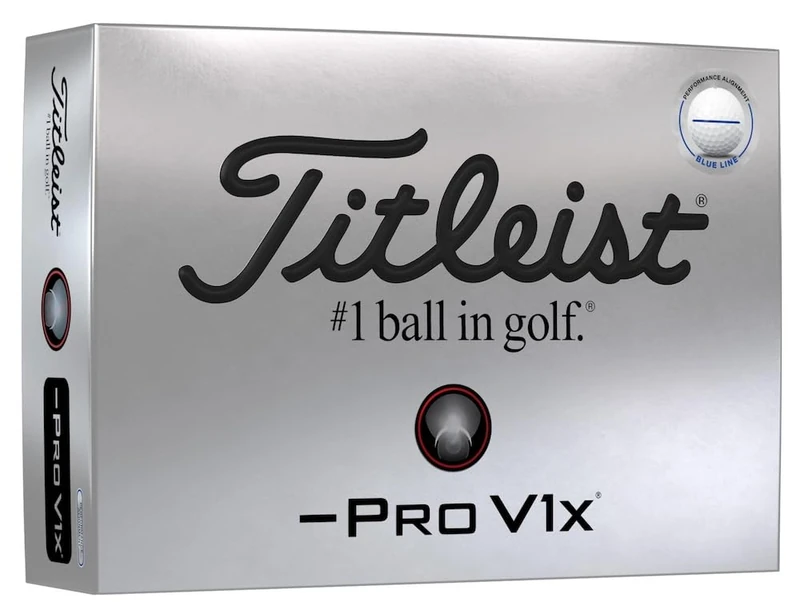 Titleist Pro V1x Left Dash Golf Ball, Pack of 12, PRIOR GENERATION, White (Performance Alignment - Blue)