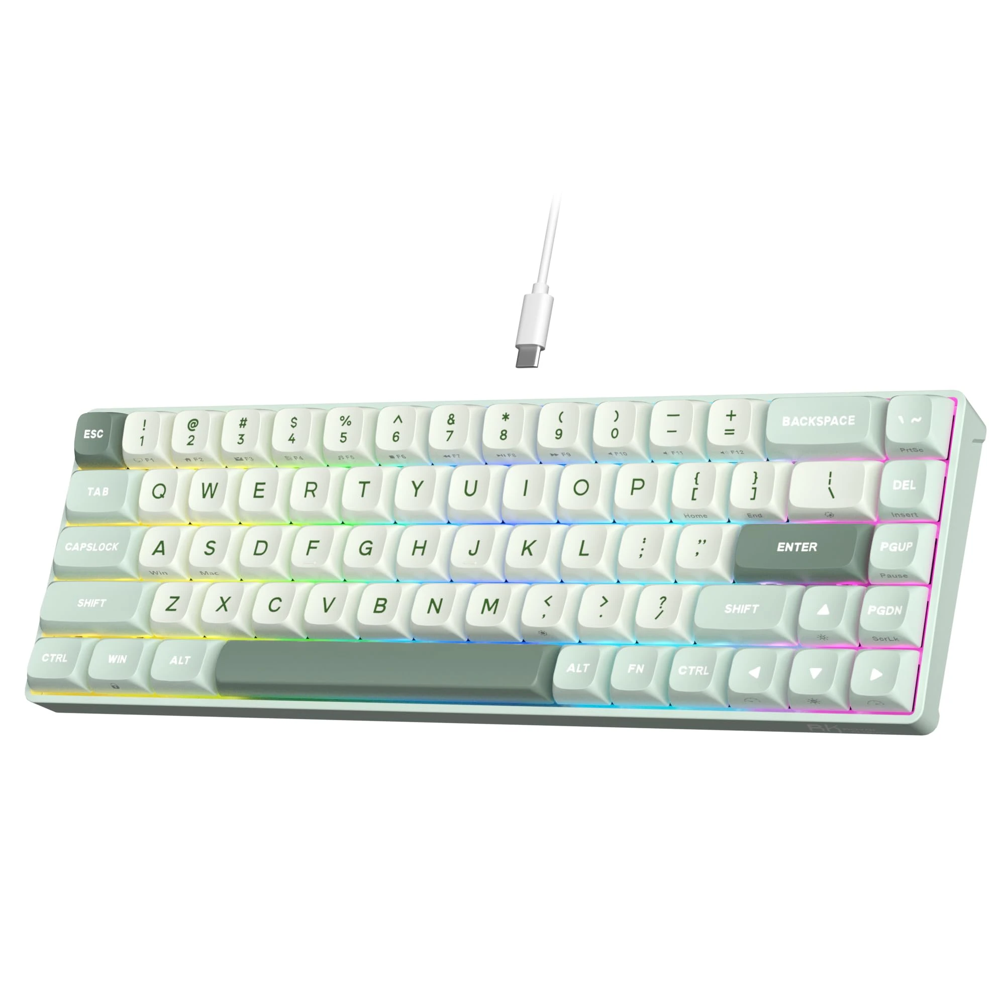 RK ROYAL KLUDGE C68 Hall Effect Mechanical Gaming Keyboard, 65% HE Magnetic Switch Wired RGB Keyboard, Hot Swappable, Rapid Trigger Adjustable Actuation, 8K Polling Rate, Pro Web Driver for Mac &Win