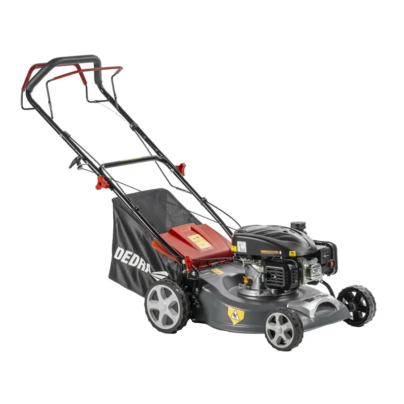 Petrol Lawnmower with Drive, 2.4 kW Garden DEDRA, LONCIN 139 CCM Engine, 43 cm Cutting Width, Central Cutting Height Adjustment 25-75 mm (6 Levels)