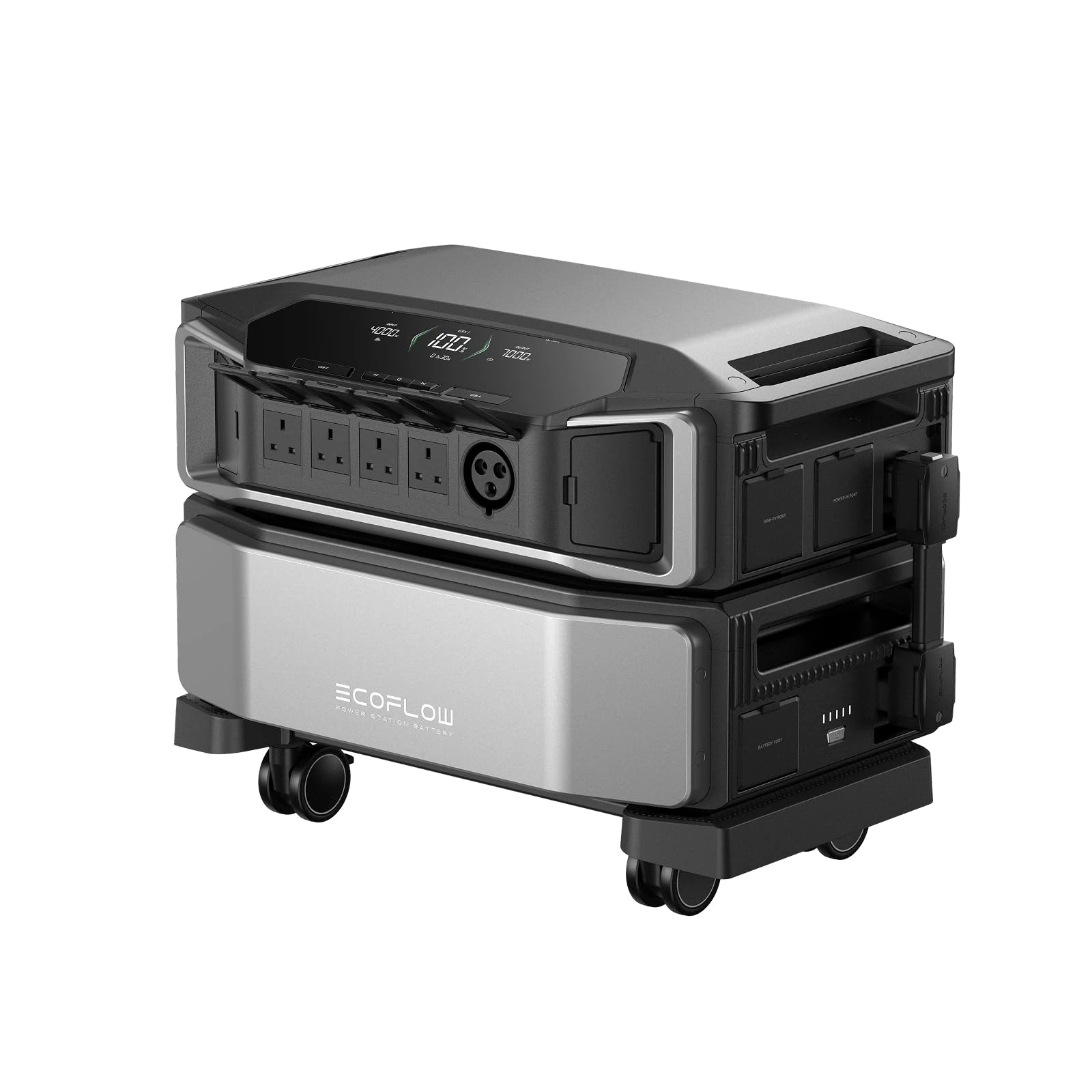 EF ECOFLOW DELTA Pro Ultra Portable Power Station 6144Wh, 6900W AC Output, LFP Battery Solution Expands to 30kWh, 80% Recharge in 73 Min, App Monitoring, Solar Generator for Home Use, Emergency & RVs